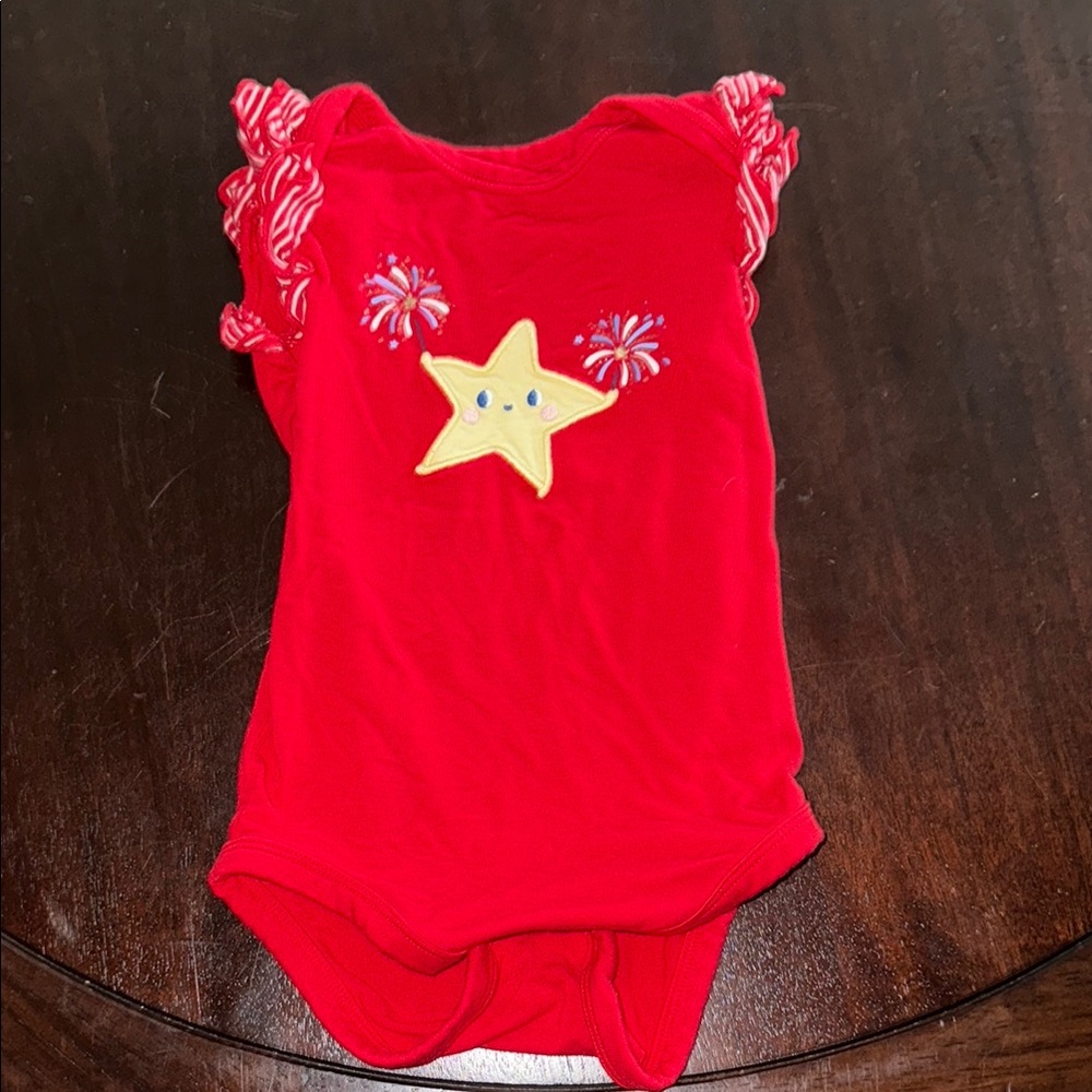 Little Sleepies Red Star Bodysuit